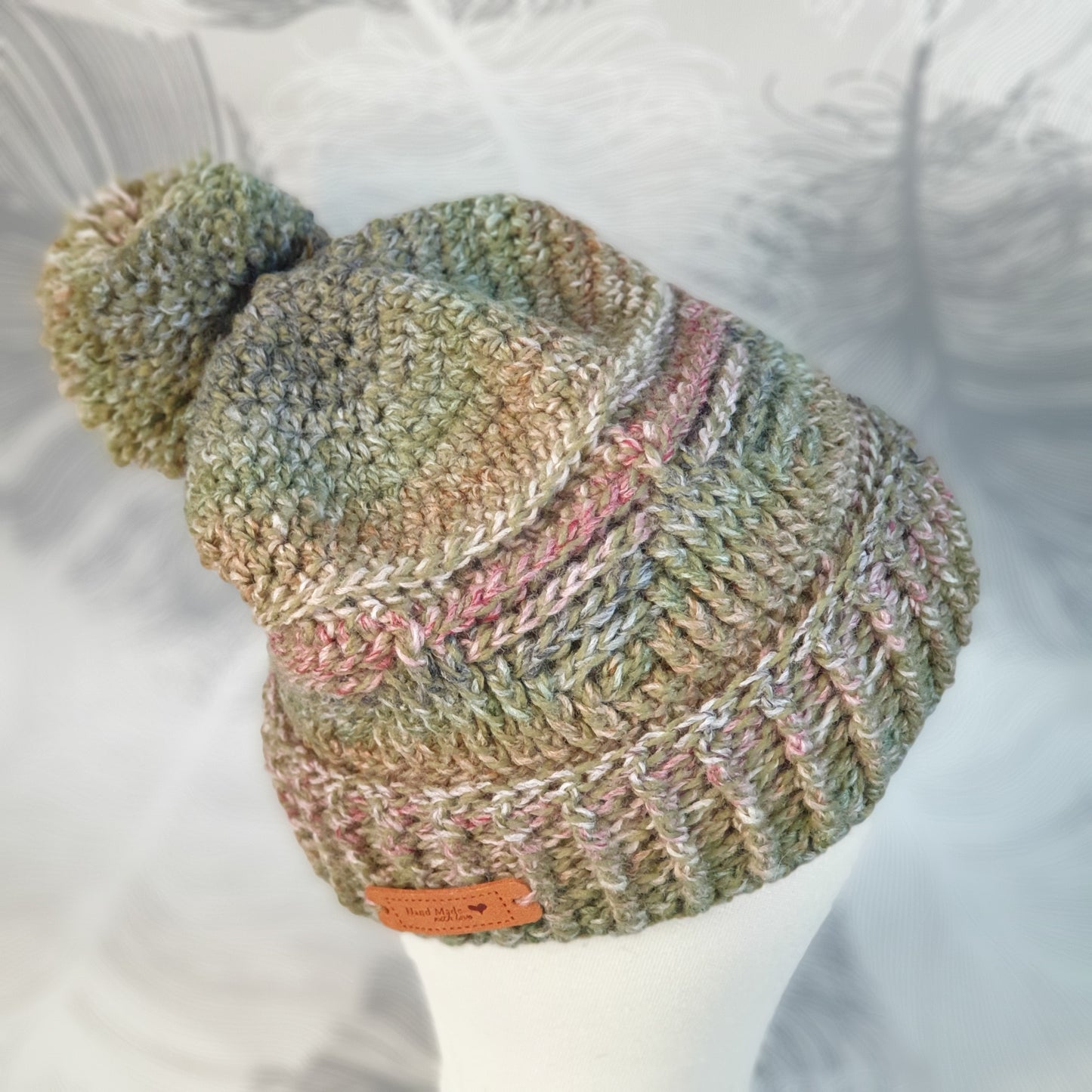 Hand crocheted bobble hat