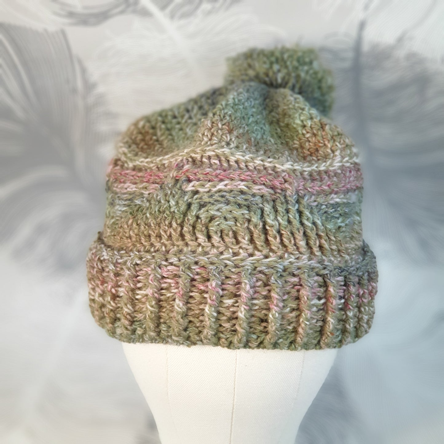 Hand crocheted bobble hat